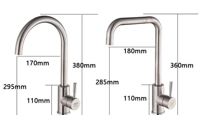 Modern Kitchen Sink Taps Mono Basin Mixer Single Faucet Chrome Tap