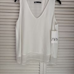 Ladies white smart top