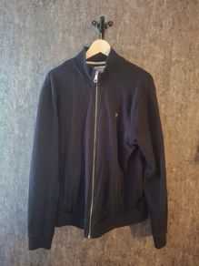 Farah Vance Navy Zip Top L