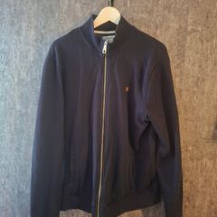 Farah Vance Navy Zip Top L