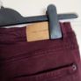Zara Burgundy Mid-Rise Skinny Jeans - burgundy Image 5