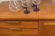 Luminarc Mid Century Blue Stemmed Wine Glasses (4) and Free Luminarc Water / Wine Carafe