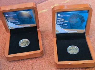 4X Gold Coin 1/4 oz Daniel O'Connoll 2025 Irish Central Bank Euro