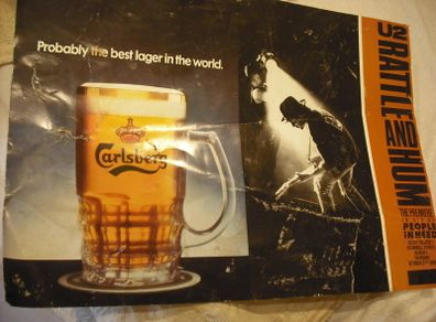 a vintage carlsberg poster U2 rattle and hum
