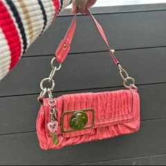 pink guess handbag