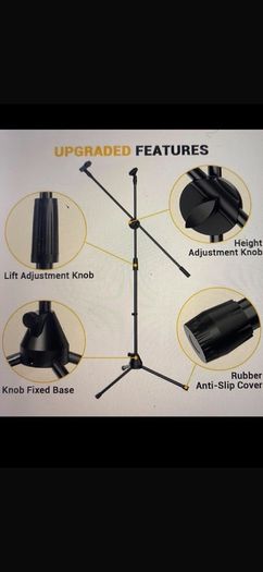 AKG D5 Dynamic Vocal Microphone & Mic Stand, Ohuhu Microphone Stand.