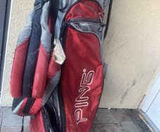 ping bag comes with a mix of golf clubs
