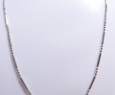 Vintage High Quality  Sterling Silver 925 Bead Necklace  length 20" - 3,62g
