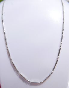 Vintage High Quality  Sterling Silver 925 Bead Necklace  length 20" - 3,62g
