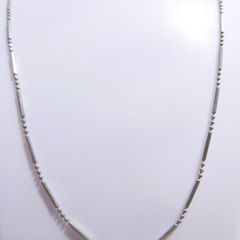 Vintage High Quality  Sterling Silver 925 Bead Necklace  length 20" - 3,62g