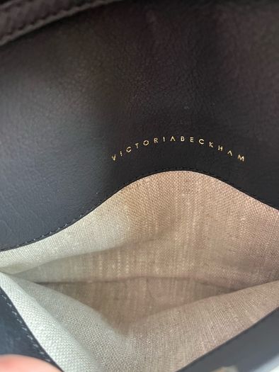 Victoria Beckham black leather clutch/ crossbody bag