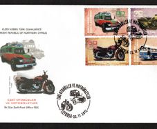 2012 Cyprus Old Buses and Motorcycles Commemorative Stamp First Day Cover (FDC)