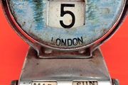 Vintage Metal London Perpetual Flip Calendar