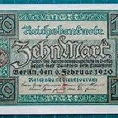 1920 German banknote 10 Marks