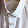 Mens Next Smart Plain White long sleeve Slim fit Shirt 17" Collar Includes Postage Image 2