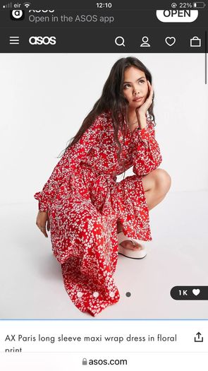 Maxi red floral dress BNWT