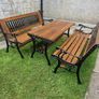 Garden table with 2 benches [ heavy cast iron ] Image 2
