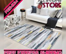 Area Rugs Traditional Rugs Living Room Fluffy Bedroom Rug Striped Design Living Room Rugs Large Modern Rugs for Living Room Soft Area Rug Short Pile Carpets MULTIPLE SIZES AVAILABLE (FREE SHIPPING)