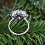 Antique 1920s Ruby & Diamond Cluster Ring Image 10