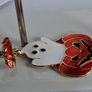 Cute Enamel Ghost in Jack O' Lantern Pumpkin Earrings Image 3