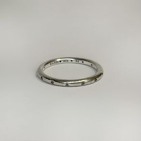 Sterling Silver Pandora ring with cz stones