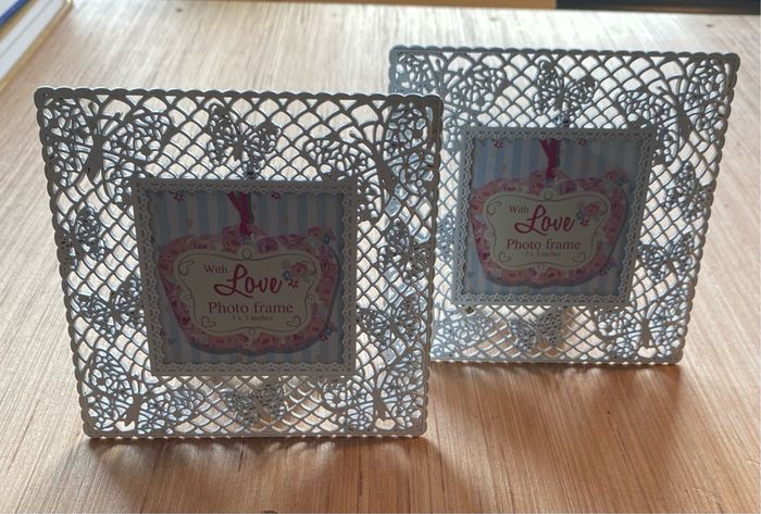 Small Metal Photo Frames (pair)