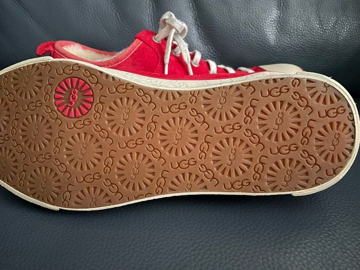 UGG sneakers red women's shoes size 39.5