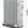 2.5 kW Heater Oil Filled Radiator with 24 Hour Timer Image 5