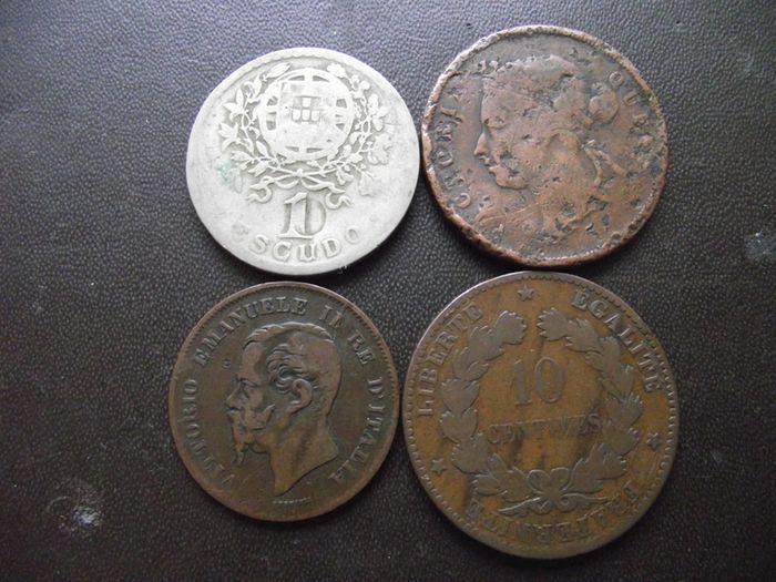 12 Vintage Foreign Coins (1835-1957)
