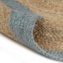 Handmade Rug Jute with Olive Green Border 150 cm Image 3