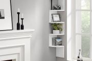 Display Floating Shelf in Living Room, Study, Kitchen, Bedroom, for Plants, CDs, Decorations, Modern, Cloud White