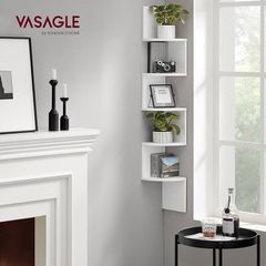 Display Floating Shelf in Living Room, Study, Kitchen, Bedroom, for Plants, CDs, Decorations, Modern, Cloud White