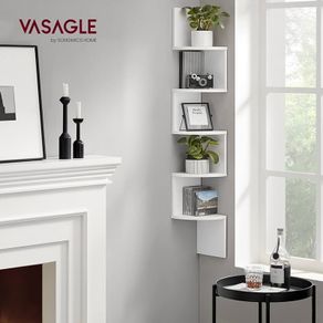 Display Floating Shelf in Living Room, Study, Kitchen, Bedroom, for Plants, CDs, Decorations, Modern, Cloud White