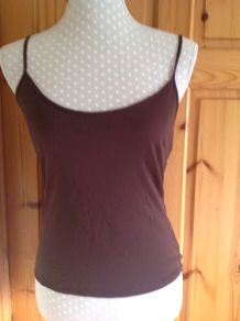 Size 10 Chocolate Brown Strappy Top
