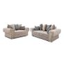 Verona Beige & Grey Scatter & Fullback Cushions Sofa Image 2