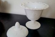 Vintage milk glass sugar bowl