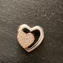 Pandora Silver and 14K Gold heart charm Image 3