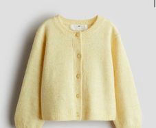 H&M Light yellow girls cardigan Age 4-6 BNWT