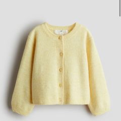 H&M Light yellow girls cardigan Age 4-6 BNWT