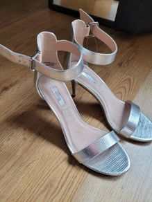 Silver High Heel Sandal uk06