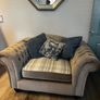 Chesterfield Arm Chair and Footstool Image 4