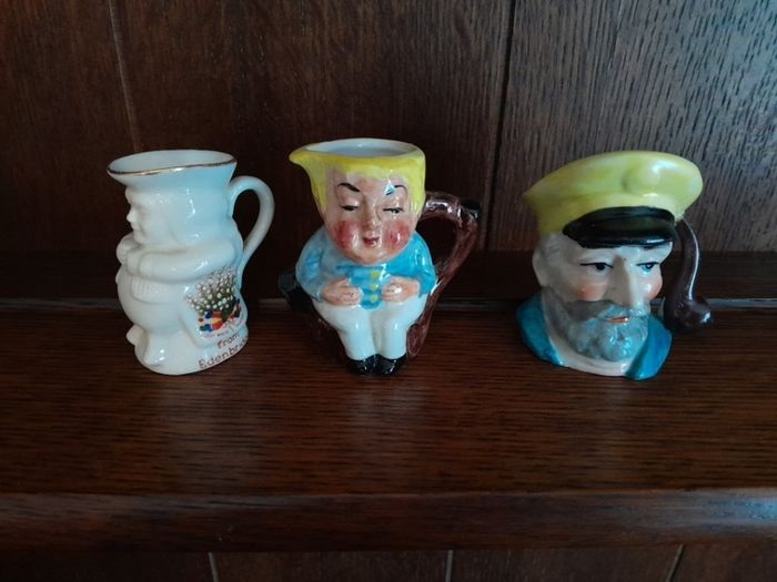 3 minature Toby jugs