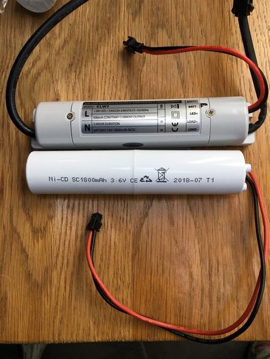 Emergency lighting , 3W non maintained LED with battery back up.