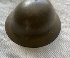 WW1 British Original MK1 Brodie steel helmet named