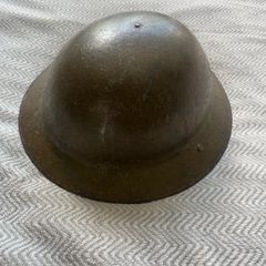 WW1 British Original MK1 Brodie steel helmet named