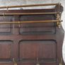 Large Arts & Crafts Style Oak & Brass Wall Coat Rack c.1900 Image 5