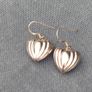 Vintage Sterling Silver Love heart earrings Image 2