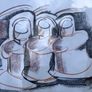 Original John Maher Framed Irish Art - Abstract Charcoal Pastel 1998 Image 6