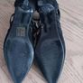Black faux-suede low heel shoe Image 6