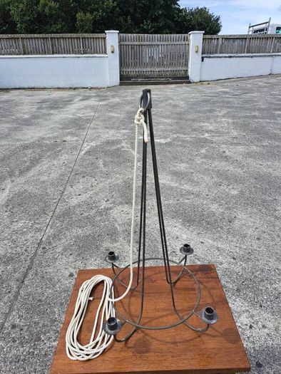 Lovely hanging metal candleholder